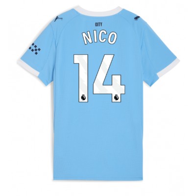 Manchester City Nico Gonzalez #14 Replika Hemmatröja Dam 2025-26 Kortärmad Manchester City Nico Gonzalez #14 Replika Hemmatröja Dam 2025-26 Kortärmad